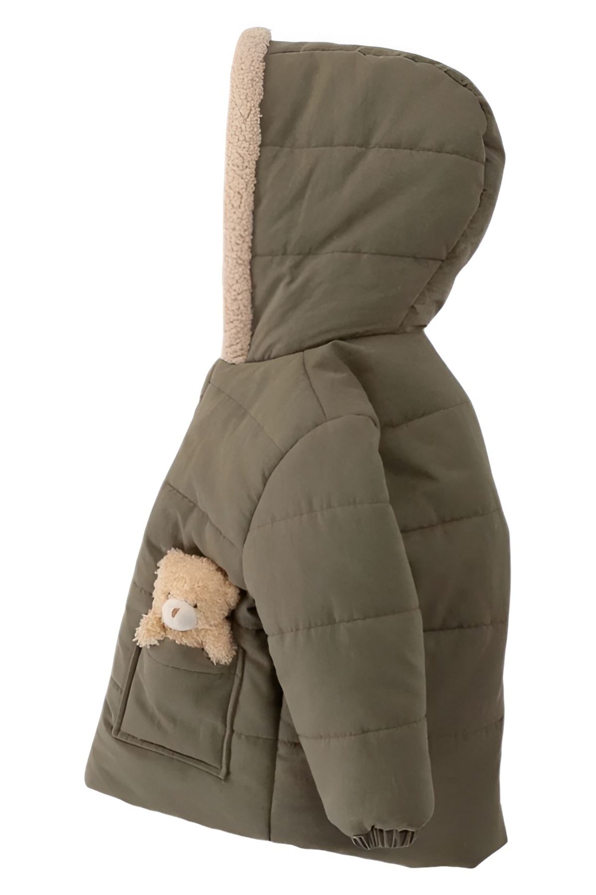 Çaren Kids-çoban Düğme Detaylı Içi Welsoft ( Kürklü ) Unisex Kaban-bir Beden Büyük Tercih Ediniz