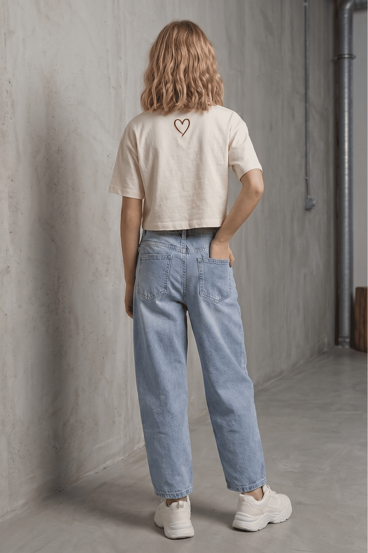 Kız Çocuk Bol Paça Jean - %100 Pamuklu Denim Kot Pantolon