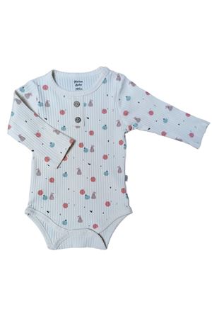 MEYVE BASKILI ALTTAN ÇITLI BEBEK 2Lİ TAKIM - Fitilli, Yuvarlak Yaka Çıtçıtlı Body ve Fitilli Alt