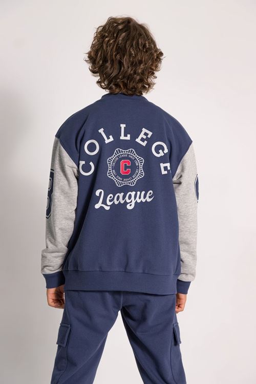 Çaren Kids- Erkek College 3'lü Eşofman Takım- Şardonsuz College Hırka, Sweatshirt ve Eşofman Altı