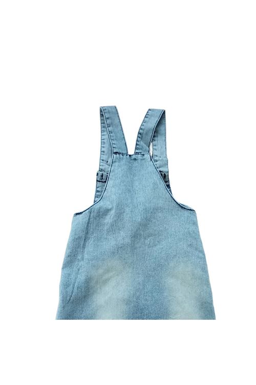 Kız Çocuk Denim Jile - % 100 Pamuk Armalı , Kanguru Cepli Yazlık Kot Jile