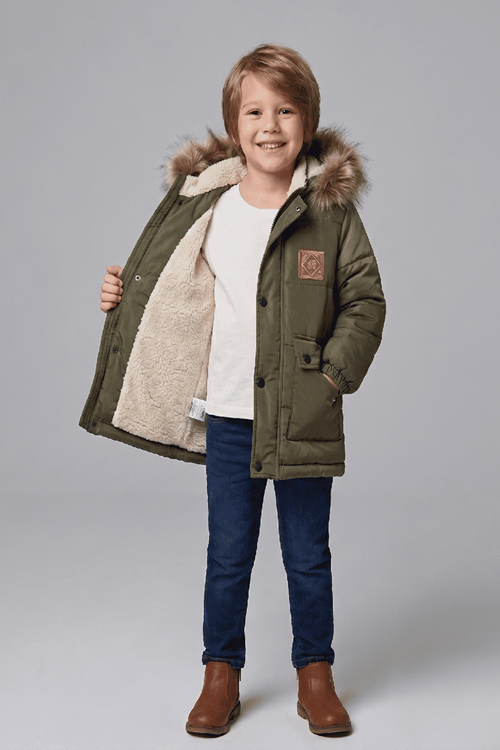 Fermuar Kapama ve Çıtçıtlı Unisex Çocuk Mont