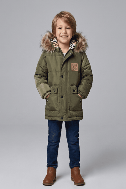 Fermuar Kapama ve Çıtçıtlı Unisex Çocuk Mont