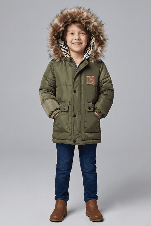 Fermuar Kapama ve Çıtçıtlı Unisex Çocuk Mont