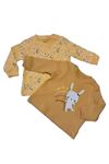 Kız Bebek Rabbit 2'li Sweatshirt Takım-Yumuşak Dokulu, Uzun Kol Sweatshirt Takım