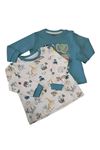 Erkek Bebek Animal Baskı Detaylı Yumuşak Dokulu Uzun Kol 2'li Sweatshirt Takım