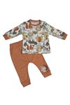 % 100 Pamuk Sevimli Aslan Animal Erkek Bebek 2'li Takım
