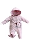UNISEX WINTER FLOPY KADİFE TULUM - % 100 Ayıcık Desenli Pamuk Astar, Süzeneli Nakışlı Bebek Tulum