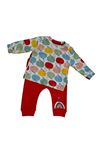 Elmalı % 100 Pamuk Unisex Bebek 2'li Takım
