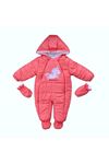 Kız Bebek Unicorn Kozmonot/Astronot-Kapüşonlu, İçi Welsoft, Çift Fermuar, Patikli, Eldivenli