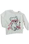 Give Me Smile Unisex Bebek 2'li Takım-Ayıcık Baskılı Bel ve Kollarda Lastik Detaylı Sweat ,Pantolon