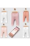Çaren Kids- % 100 Pamuk Unisex Bebek Çok Renkli Patikli Pantolon 5'li Set