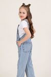Kız Yıldız Detaylı Denim Salopet