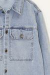 Erkek Denim Gömlek / Ceket- Erkek Çocuk Düğmeli Kot Gömlek Ceket