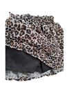 Çaren Kids- Kız Leopar 2'li Takım- İçi Şort Astar Katlı Leopar Şifon Etek&Fiyonk Baskı Detaylı  Body
