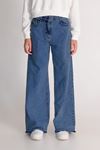 Bol Paça Kız Denim Pantolon Jeans