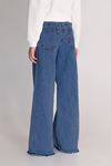 Bol Paça Kız Denim Pantolon Jeans