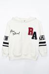 Yarı Over Şardonlu Erkek Sweatshirt- Süzene Nakış,Kanguru Cep, Kapüşonlu Sweatshirt