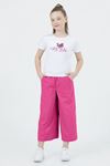 Çaren Kids- Kız 2'li Takım- Pamuk Beli Lastik  Bol Paça Pantolon & Kaşkorse Body