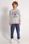 Çaren Kids- Erkek College 3'lü Eşofman Takım- Şardonsuz College Hırka, Sweatshirt ve Eşofman Altı