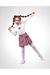 Çaren Kids Kız Çocuk Kadife Şort Etekli 2'li Takım