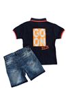 Çaren Kids - PICK YOUR POISON ERKEK ÇOCUK 2'Lİ TAKIM- Sırt da Arma Detaylı T-shirt & Kot Şort