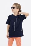 Çaren Kids- Future Erkek Çocuk 2'li Takım-Yazı Baskı Detaylı T-shirt, Paça Ve Beli Lastikli Pantolon