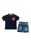 Çaren Kids - PICK YOUR POISON ERKEK ÇOCUK 2'Lİ TAKIM- Sırt da Arma Detaylı T-shirt & Kot Şort