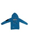 Şardonlu Erkek Çocuk Sweatshirt- Kanguru Cep, Baskılı, Kol da Cep Detaylı Erkek Çocuk Sweat
