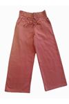 Kız Çocuk Geniş Paça Pantolon -% 100 Pamuk , Lastikli Geniş Kemer, Bağcıklı, Bol Paça Pantolon