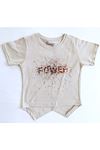Erkek Çocuk Power 2'li Takım-kabartma Baskılı,arkası Uzun T-shirt, Zincir Detaylı Taşlanmış Pantolon