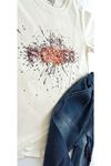 Erkek Çocuk Power 2'li Takım-kabartma Baskılı,arkası Uzun T-shirt, Zincir Detaylı Taşlanmış Pantolon