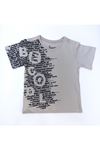 Çocuk 2'li Takım-bel Ve Paçalar Lastikli,kargo Cep Detaylı Pantolon,yazı Baskılı T-shirt %100 Pamuk