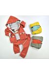 Mc Erkek Bebek 3'lü Takım- %100 Cotton,mevsimlik Kapüşonlu,ceket,nakışlı Body,düğme Detaylı Pantolon