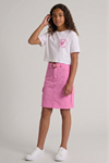 Caren Kids -Kız Çocuk Coast 2'li Takım: Baskılı Crop Tişört ve Kargo Cepli Kemerli Etek  