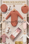 Çaren Kids- % 100 Pamuk Unisex Bebek Çok Renkli Çıtçıtlı Uzun Kol Body Zıbın 5'li Set