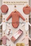 Çaren Kids- % 100 Pamuk Unisex Bebek Çok Renkli Çıtçıtlı Uzun Kol Body Zıbın 5'li Set