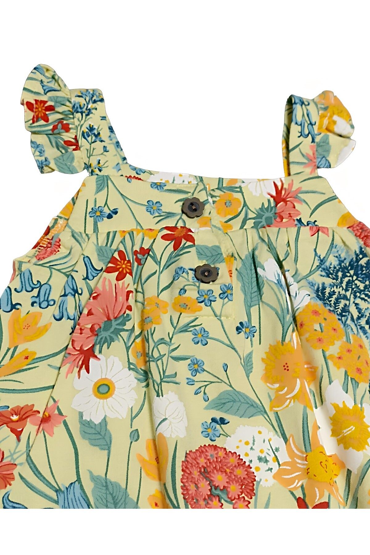 Çaren Kids - Renkli Çiçekli Bebek Tulum