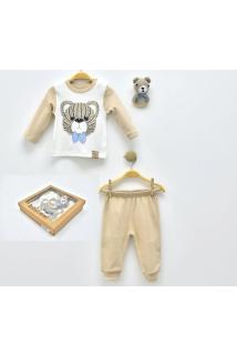 Örme Oyuncaklı Bear 2li Bebek Takım